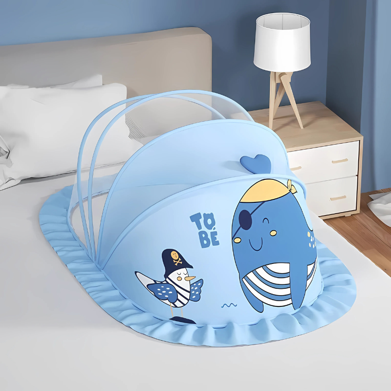 Skládací dětská moskytiéra - bariéra proti hmyzu a dýchání