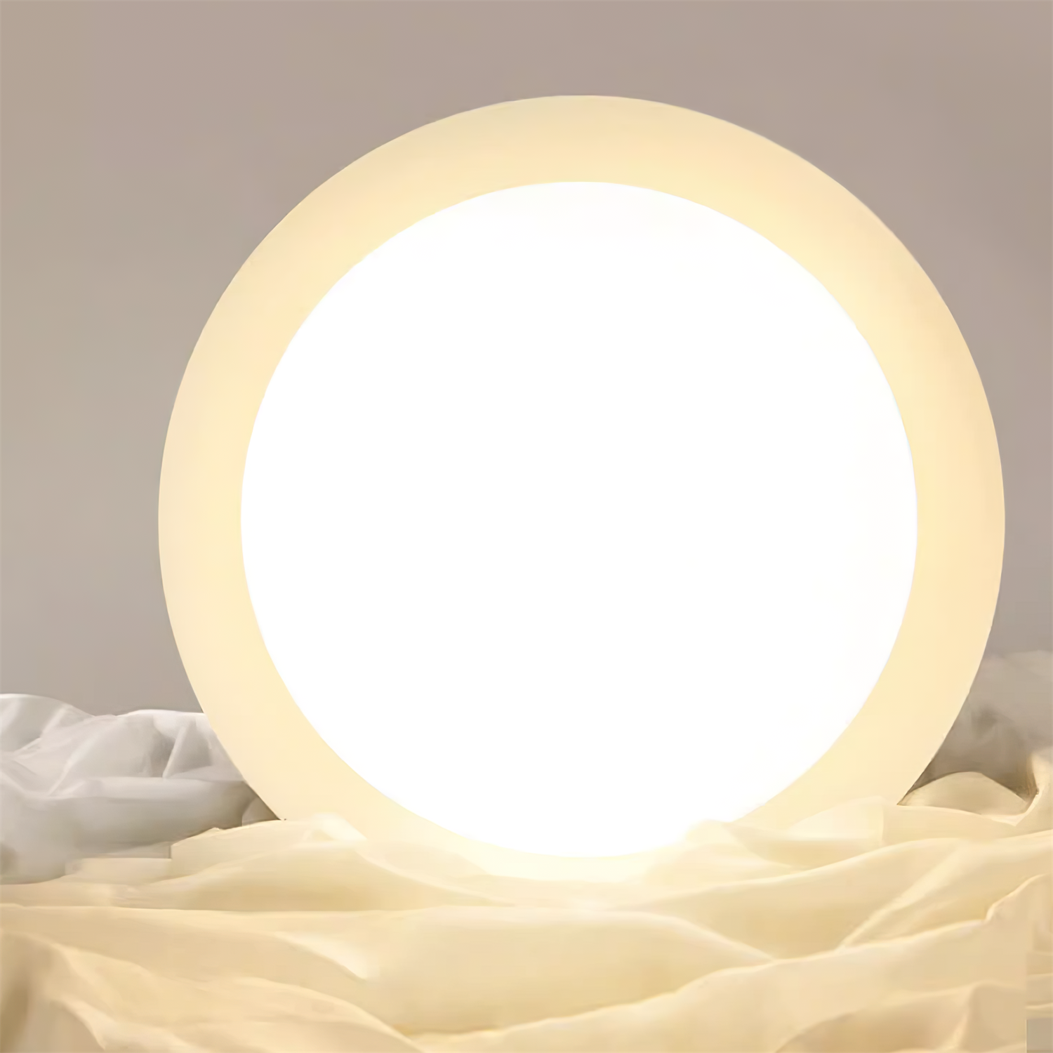 LED Ronde Plafondlamp - Natuurlijke Gloed & Discrete Elegantie