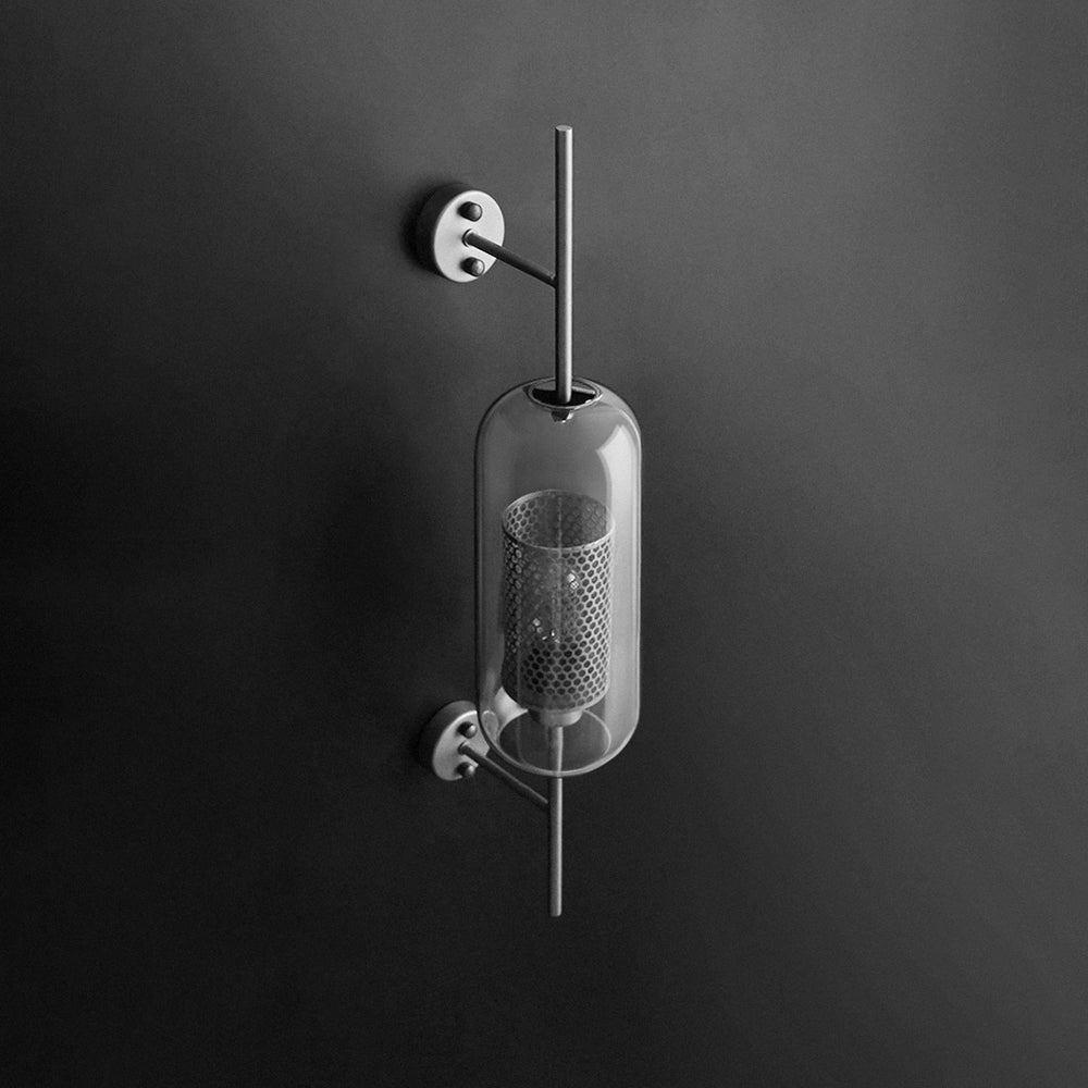 Candeeiro de parede geométrico industrial - Estilo e modernidade