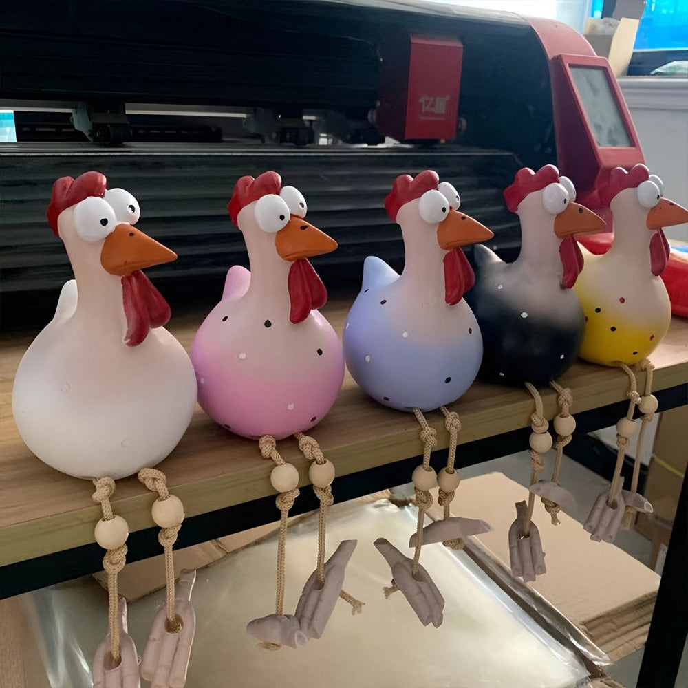 Big Eyed Rooster Statue - Original dekoration og sjove detaljer