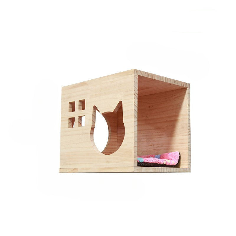 Cadru de escaladă pe perete pentru pisici cu platformă suspendată și scară