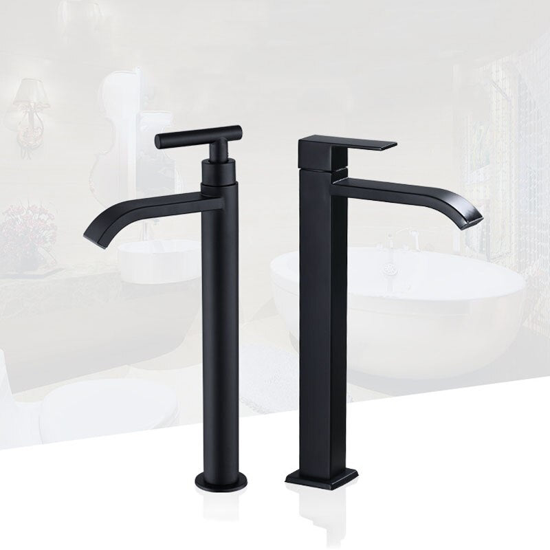 Elevated Basin Faucet – Elegant Matte Black Finish