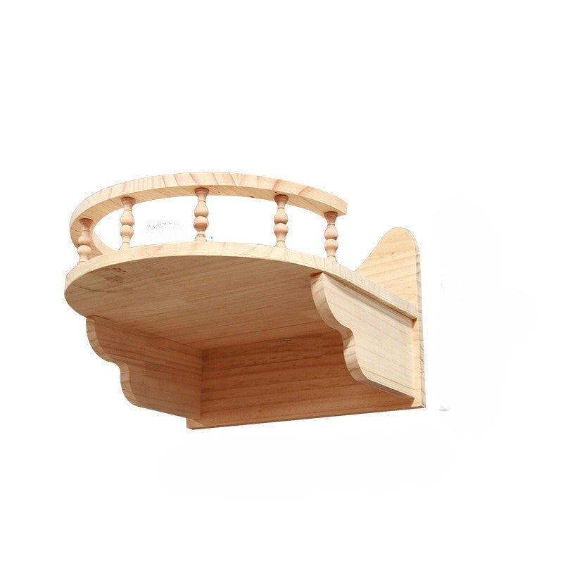 Cadru de escaladă pe perete pentru pisici cu platformă suspendată și scară