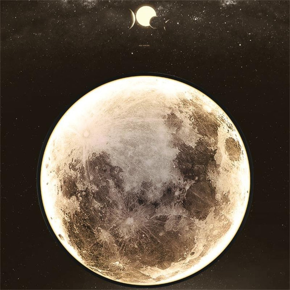 Væglampe 3D LED – Måne til en unik atmosfære