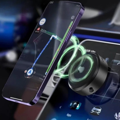 Supporto magnetico per telefono da auto a 360° - Fissaggio sicuro e utilizzo pratico