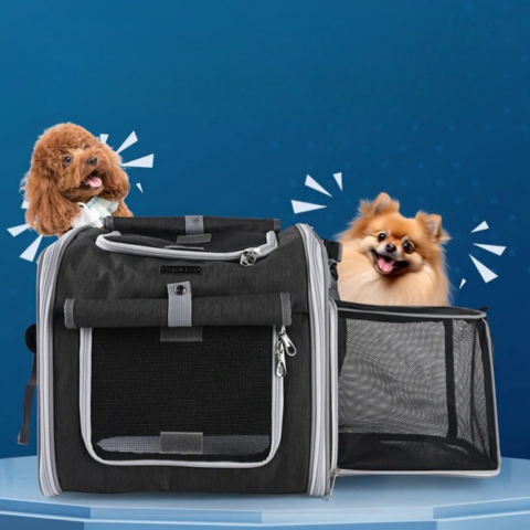 Rozšíriteľný bicyklový košík pre zvieratá – praktický a pohodlný