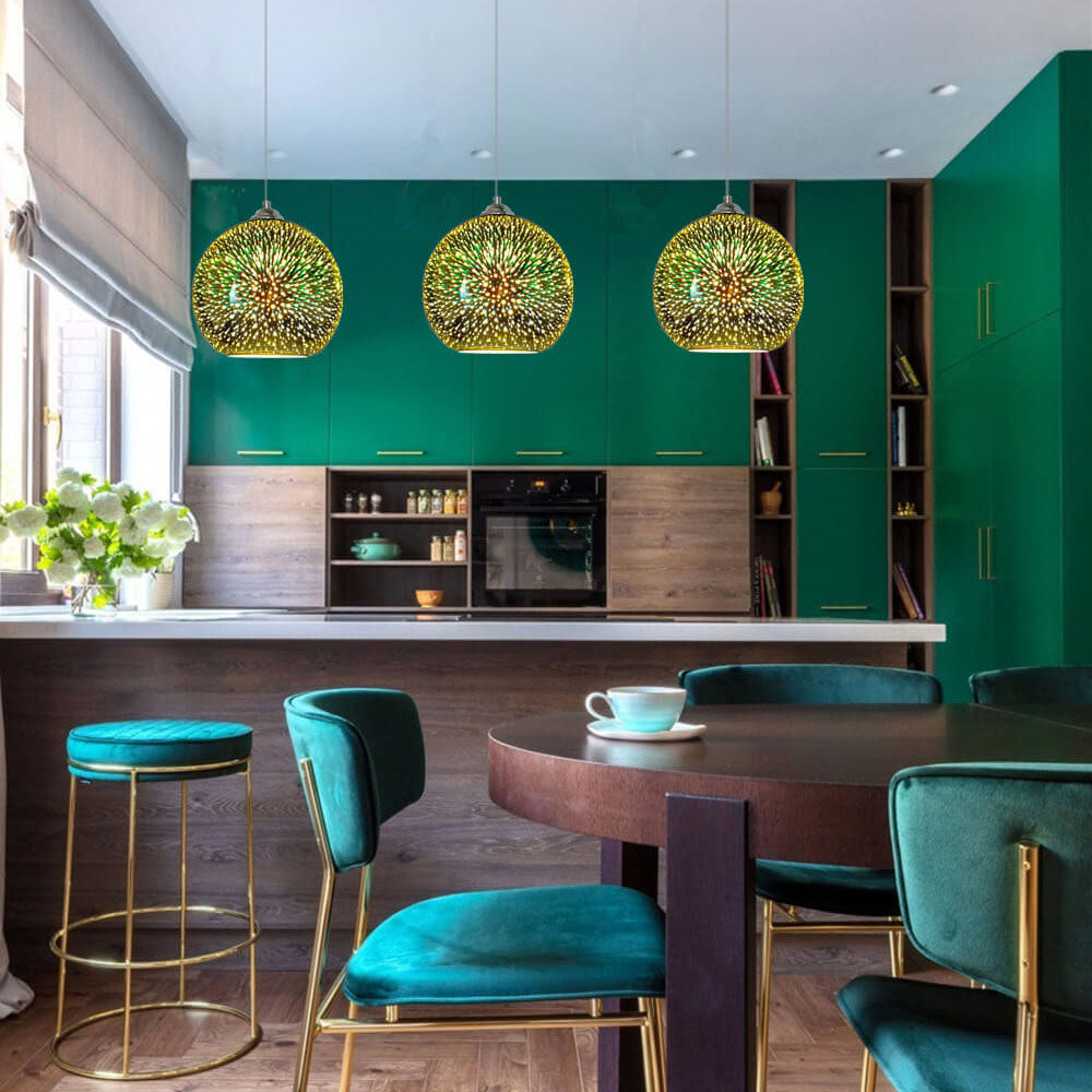 Moderna hängande lampa med fyrverkerieffekt – Visuellt sken och trendig design