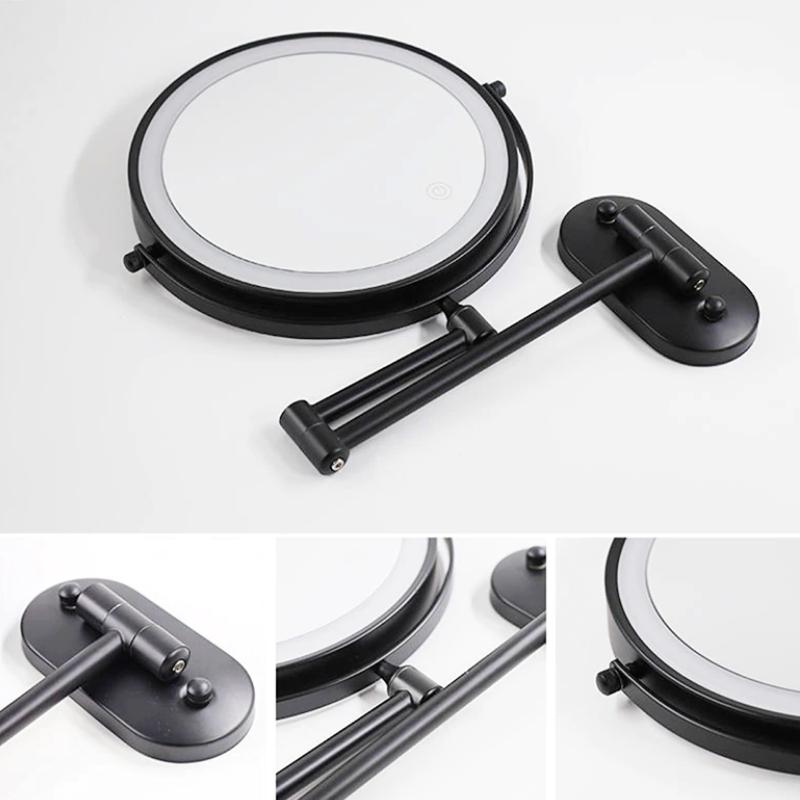 Espejo de Maquillaje – Iluminación LED, Efecto Aumentador y Sin Cable