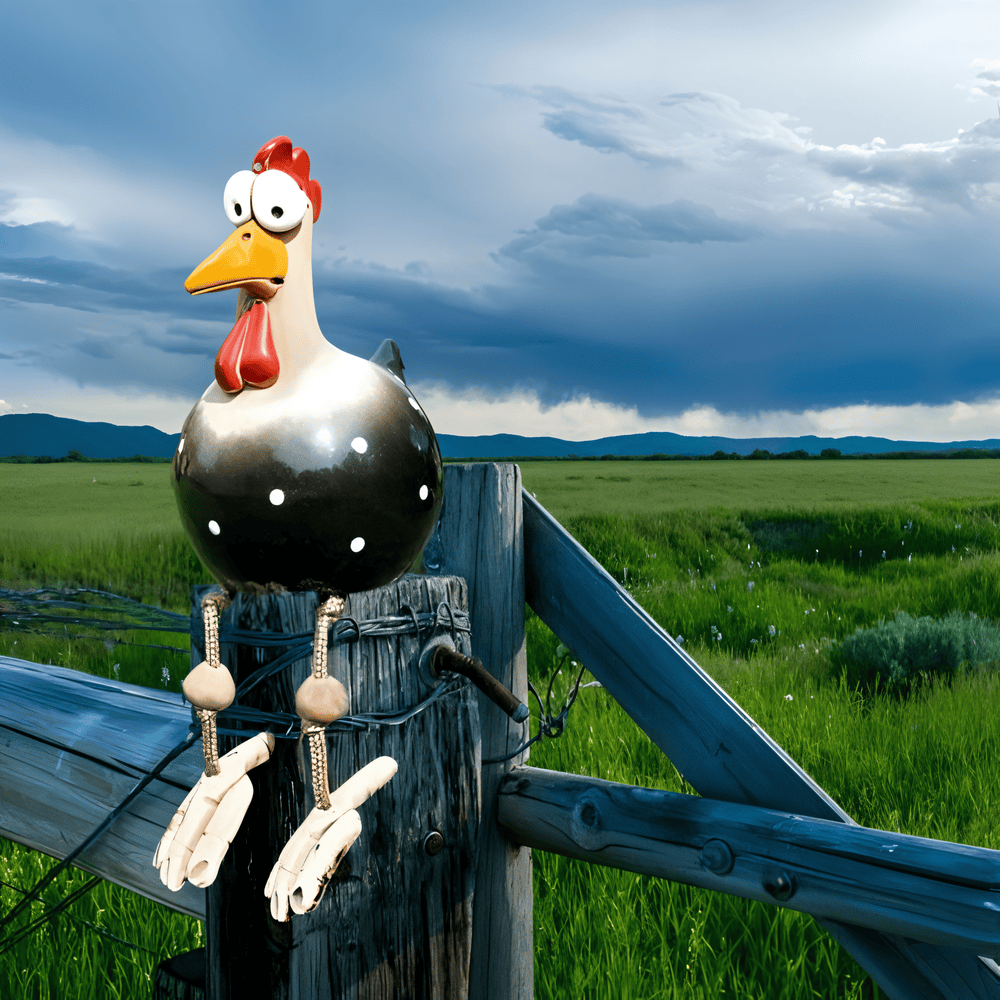 Big Eyed Rooster Statue - Original dekoration og sjove detaljer