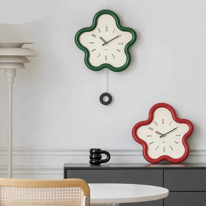 Horloge Murale Pendule Fleur 3D — vue 4