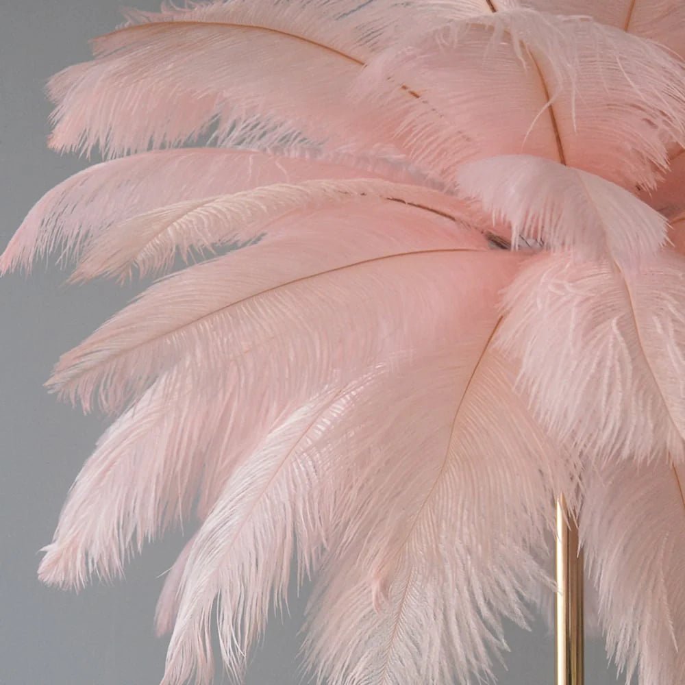 Lampe De Table Aux Plumes Dorées Art Déco — vue 4