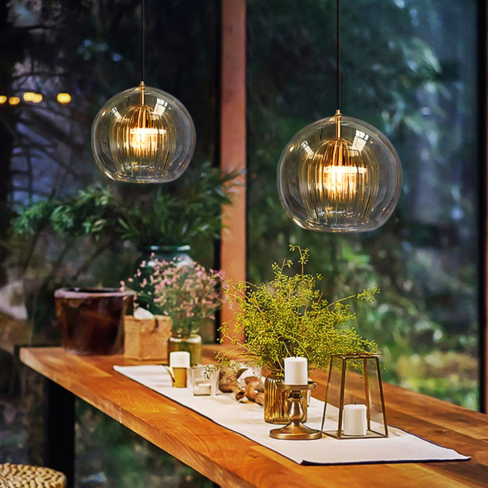 Lampe Suspendue En Verre Élégante Et Chaleureuse — vue 12