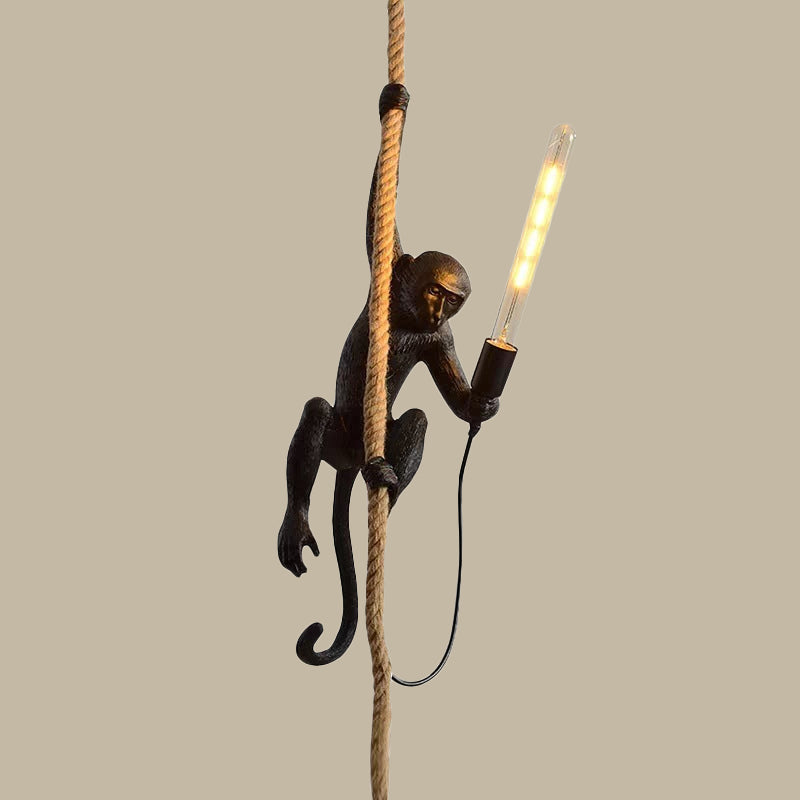 Lampe Suspendue Singe Avec Corde — vue 3