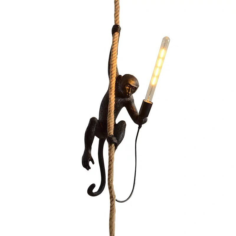 Lampe Suspendue Singe Avec Corde — vue 4