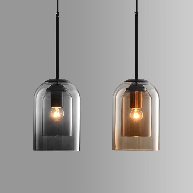 Lampe Suspendue Vintage En Verre — vue 4