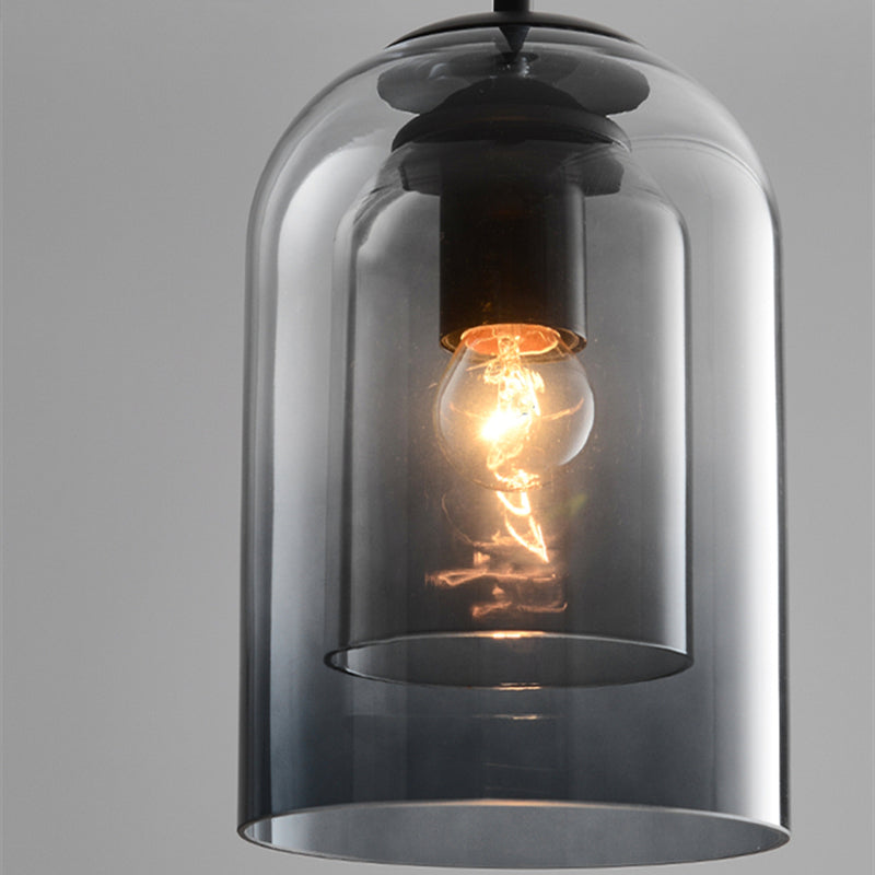 Lampe Suspendue Vintage En Verre — vue 7