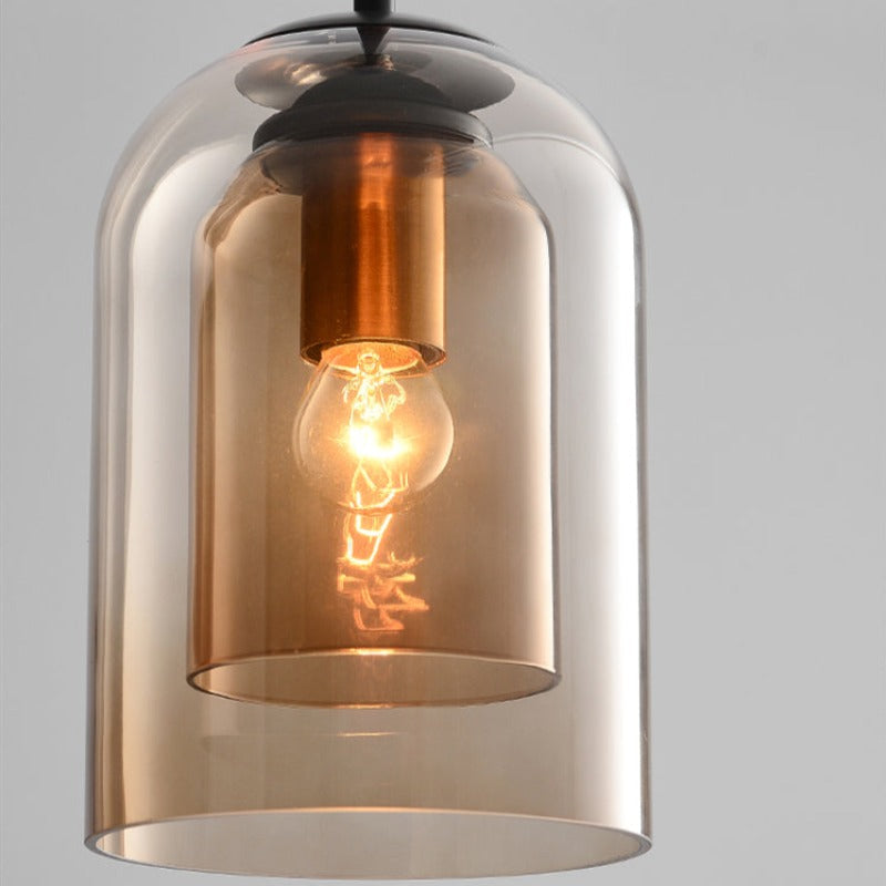 Lampe Suspendue Vintage En Verre — vue 8