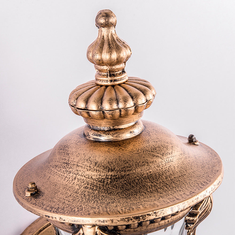 Aplique de Parede Vintage em Vidro – Estilo Retro e Resistência Exterior 