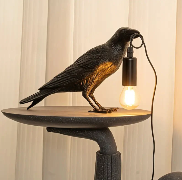 Lampe Décorative —  Corbeau Pour Ambiance Mystérieuse