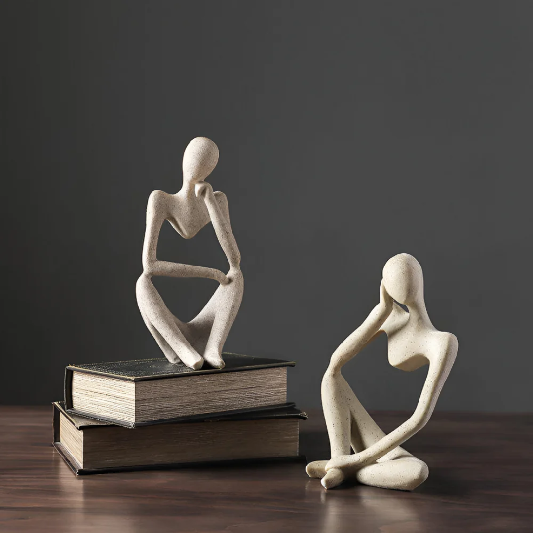 Abstrakte Skulptur Denker – Contemplative Eleganz und modernes Design 