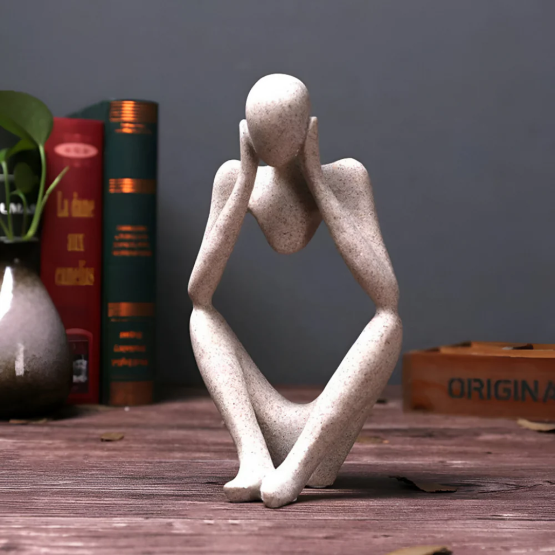 Abstrakte Skulptur Denker – Contemplative Eleganz und modernes Design 