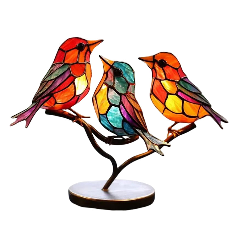 Ornament decorativ – Păsări așezate pe o ramură 
