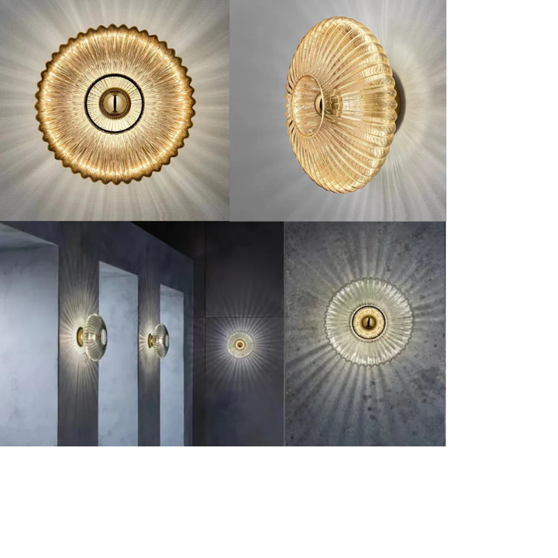Applique da Parete in Vetro Ondulato – Eleganza e Luce Soffusa 
