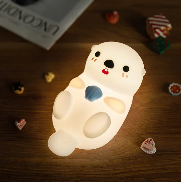 Luce notturna LED – Foca carina in silicone morbido 
