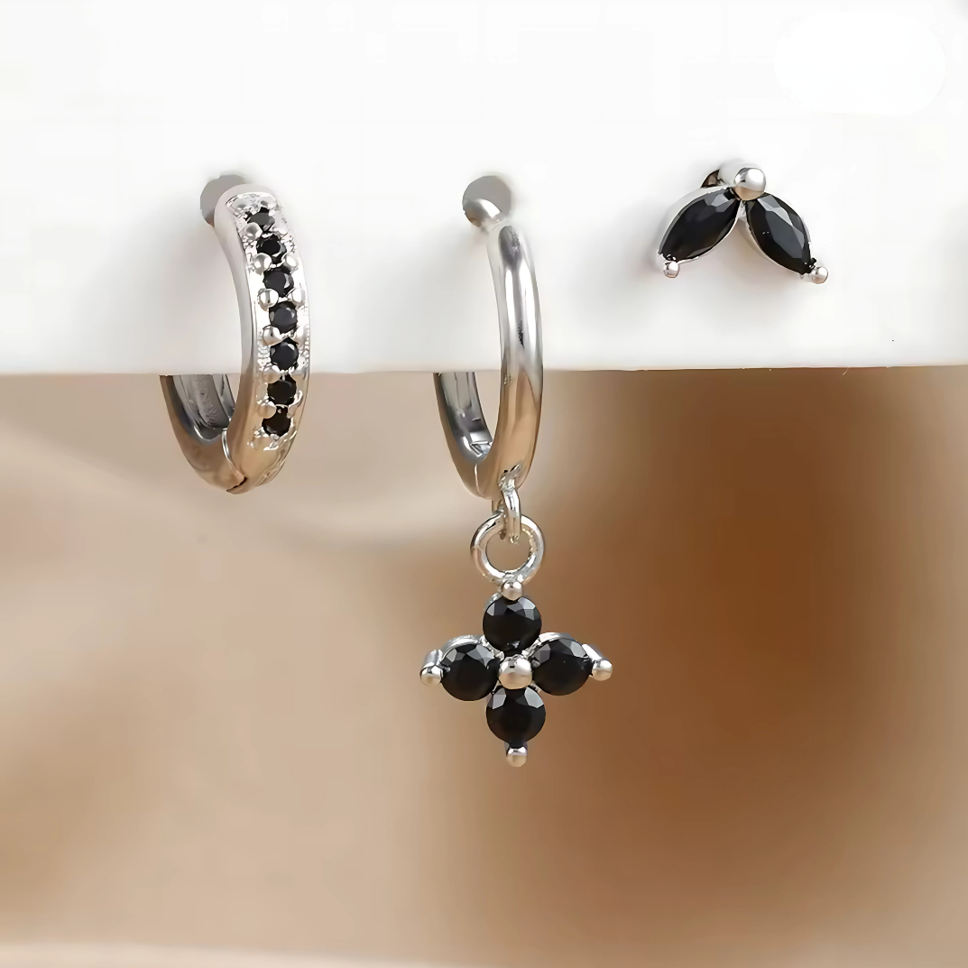 Conjunto de Argolas e Piercings – Versatilidade e Brilho Sutil 