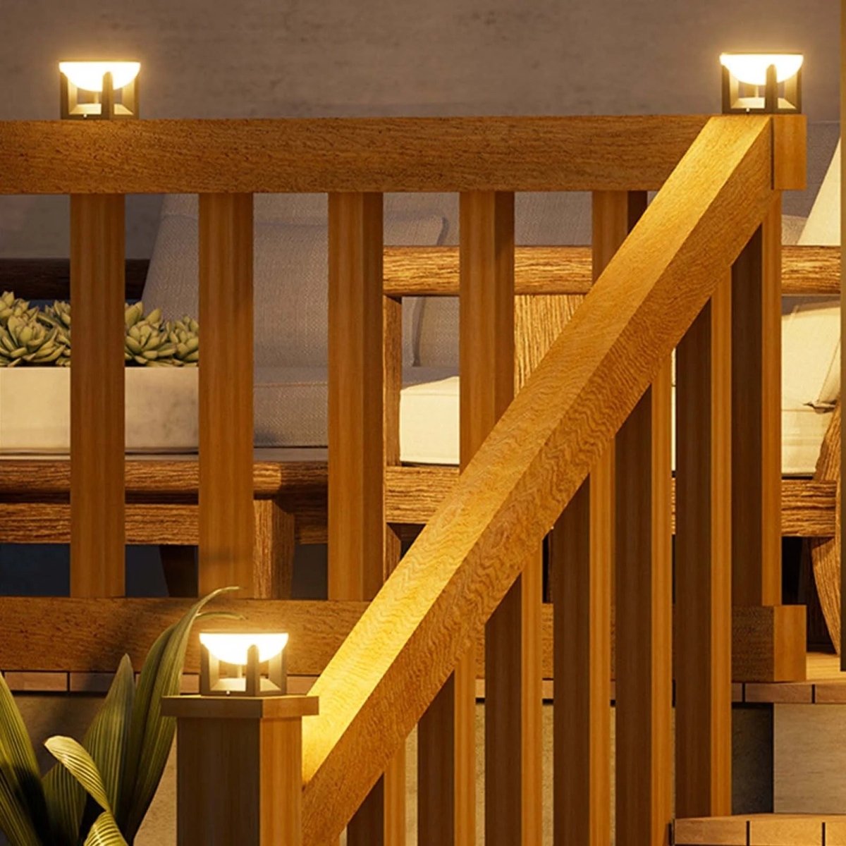 Solar-Außenlampe - Quadratische Form & Moderne Ausführung