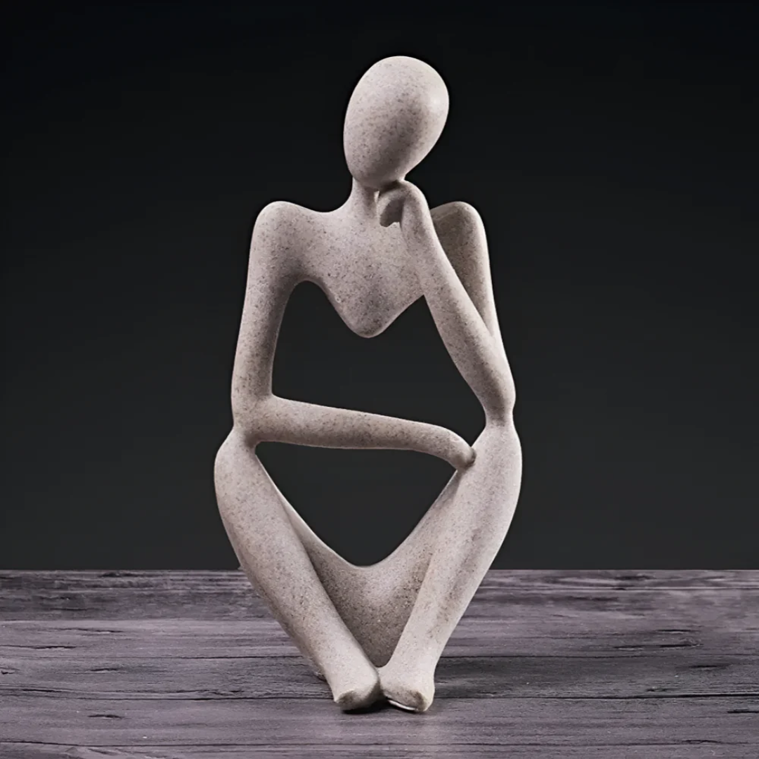 Abstrakte Skulptur Denker – Contemplative Eleganz und modernes Design 