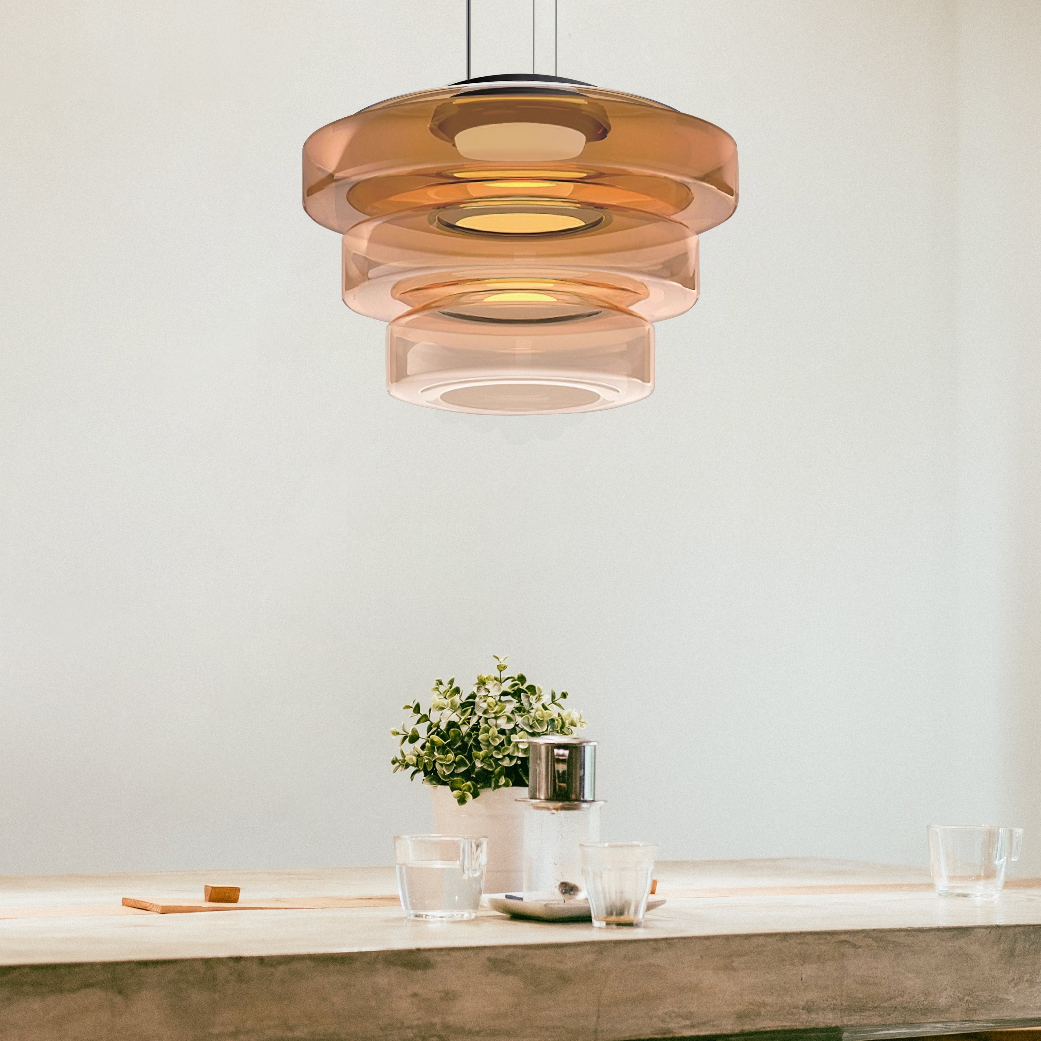 Lampada a sospensione in vetro in stile Bauhaus - Eleganza e modernità
