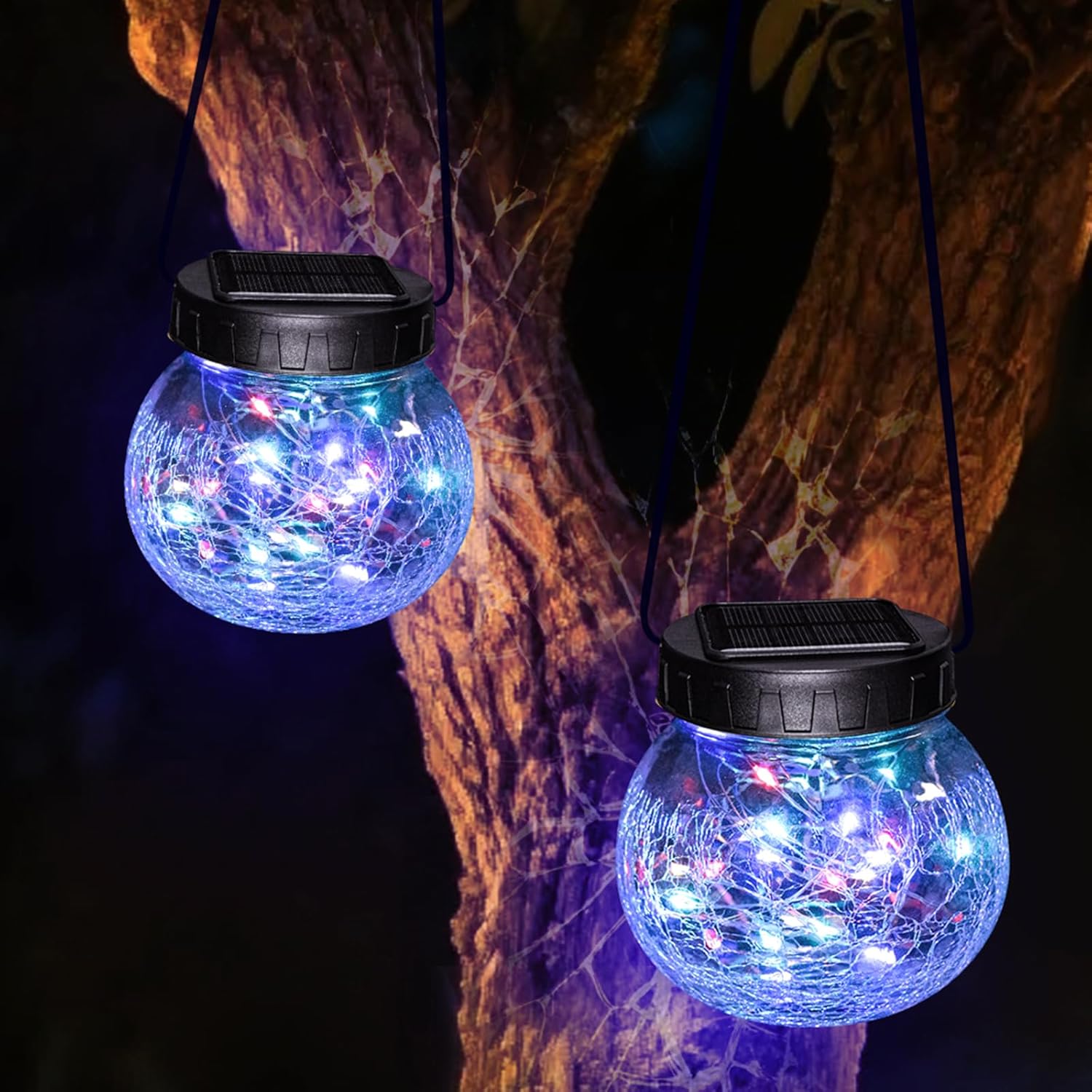 Zawieszona Lampa Słoneczna — Elegancja w Pękanym Szkle 