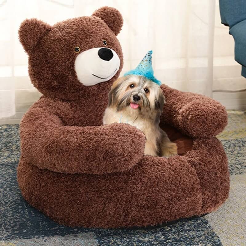 Cama Para Animais em Forma de Urso — Conforto Aconchegante e Original 