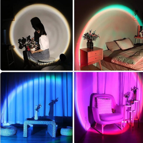 مصباح غروب الشمس الذكي — ديكور حديث ورفاهية مضيئة 