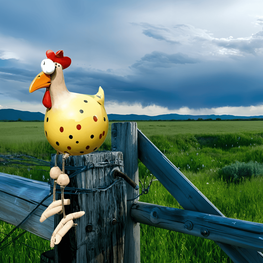 Big Eyed Rooster Statue - Original dekoration og sjove detaljer