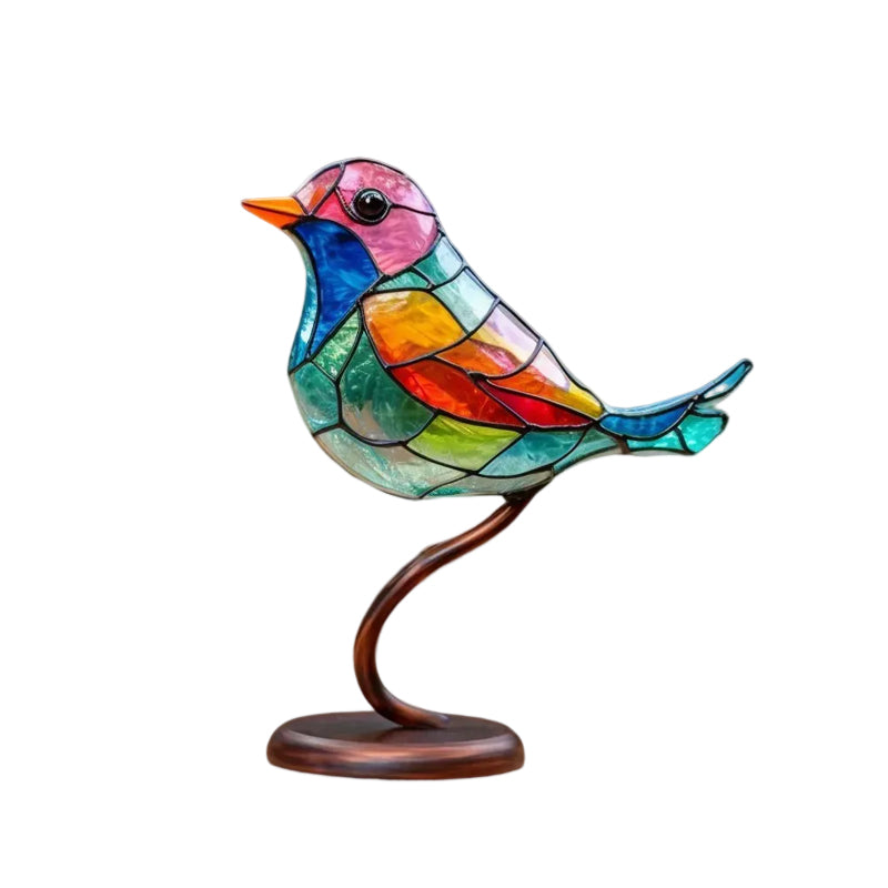 Ornament decorativ – Păsări așezate pe o ramură 