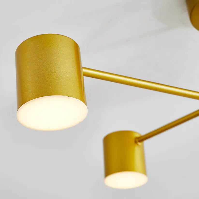 Lámpara de Techo Moderna de 6 Cabezas LED Orientables – Iluminación Versátil y Diseño Chic 