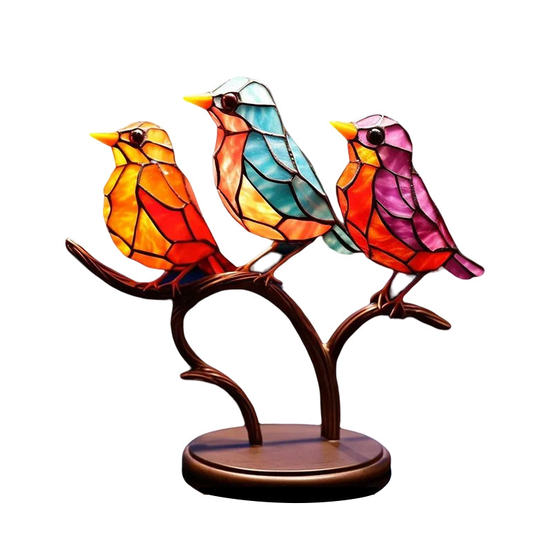Ornament decorativ – Păsări așezate pe o ramură 