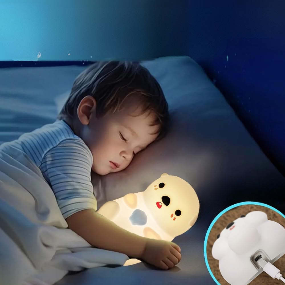 Luce notturna LED – Foca carina in silicone morbido 