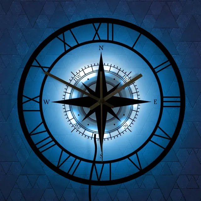 Horloge Murale Boussole Nautique — vue 2