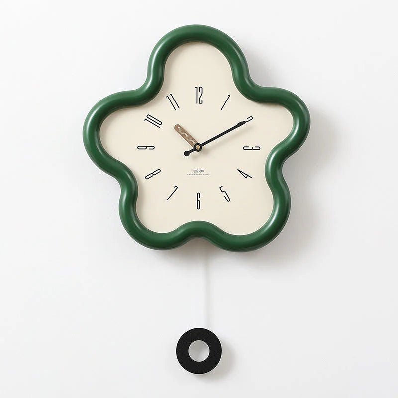 Horloge Murale Pendule Fleur 3D