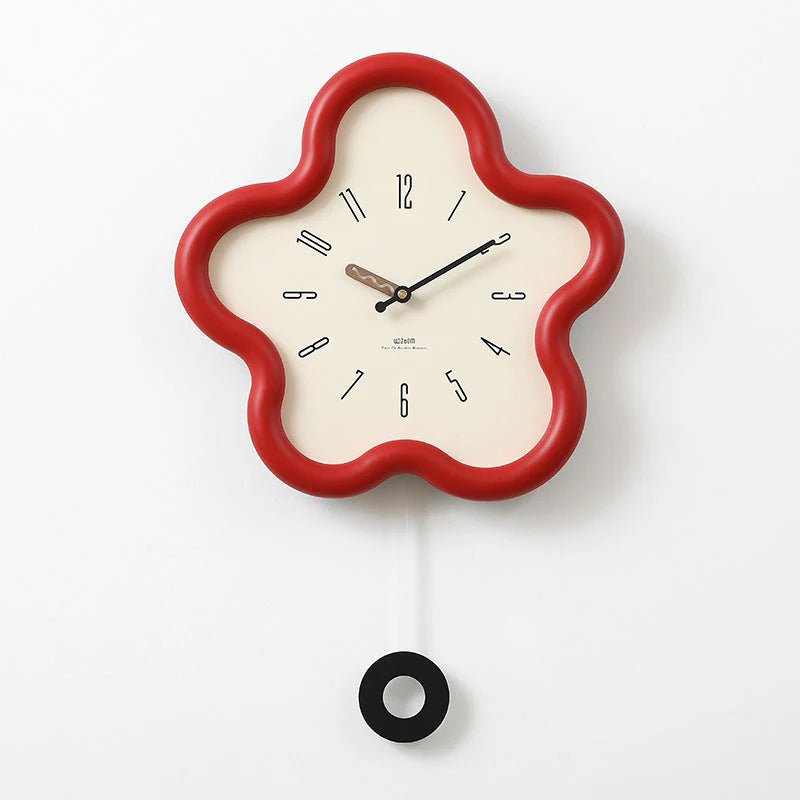 Horloge Murale Pendule Fleur 3D — vue 2