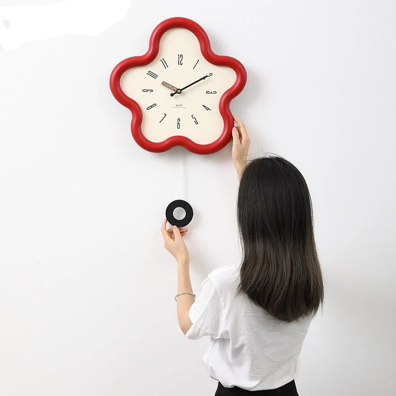 Horloge Murale Pendule Fleur 3D — vue 5