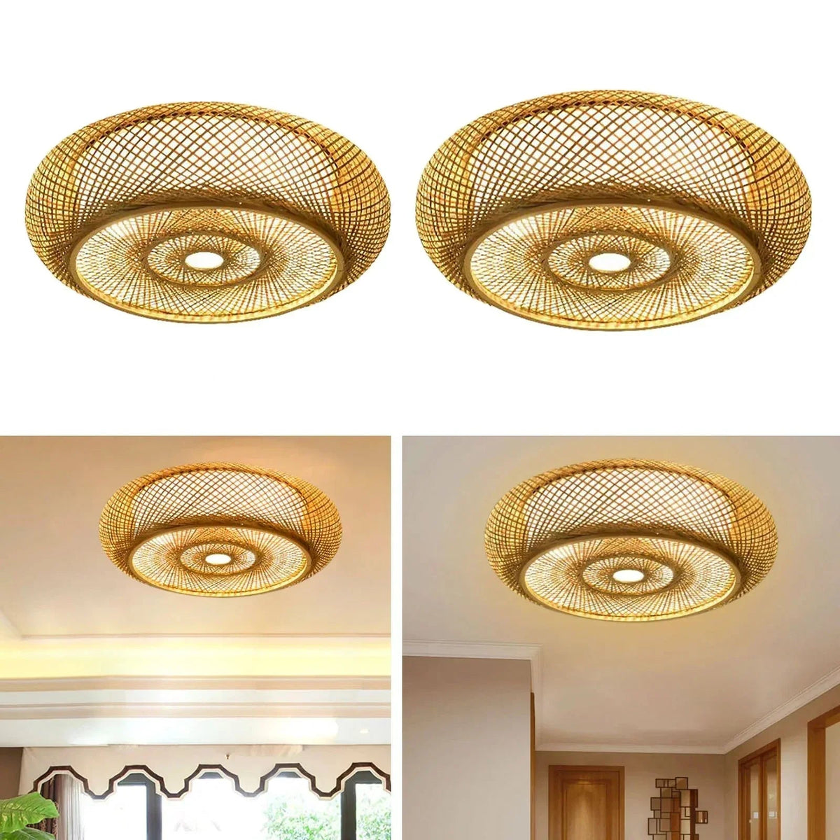 Lampe Suspendue Artisanale En Bambou Naturel — vue 6