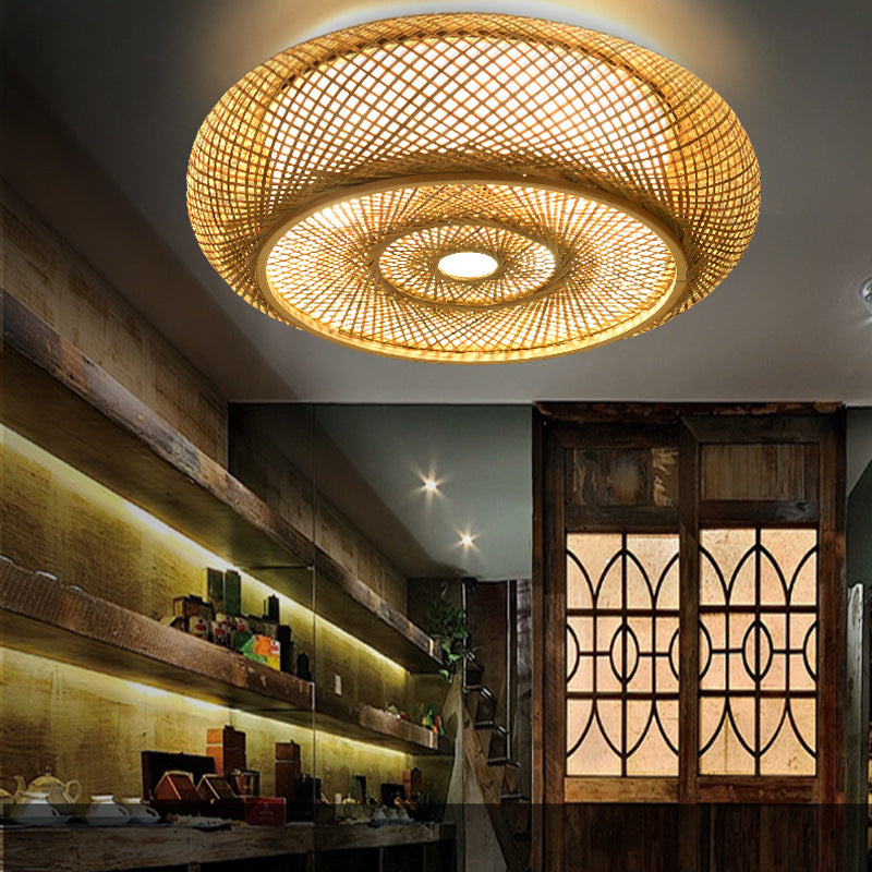 Lampe Suspendue Artisanale En Bambou Naturel — vue 7