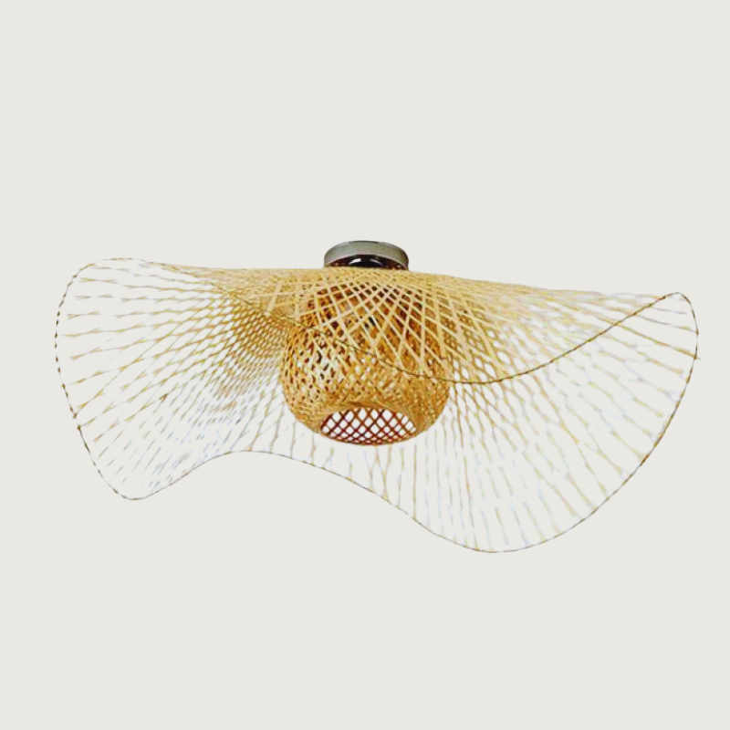 Lampe Suspendue En Osier Style Japonais