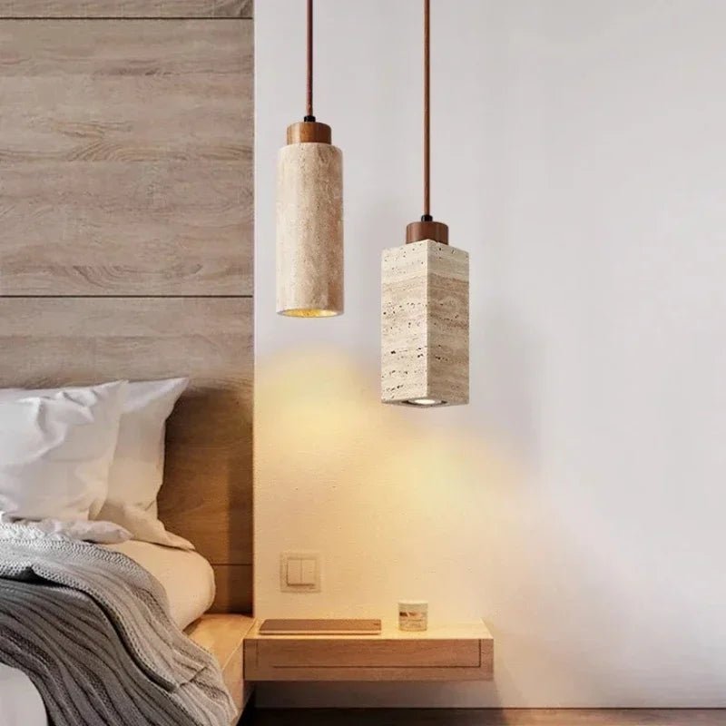 Lampe Suspendue En Pierre Naturelle