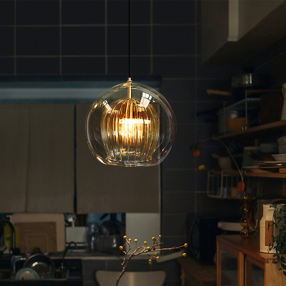 Lampe Suspendue En Verre Élégante Et Chaleureuse — vue 2