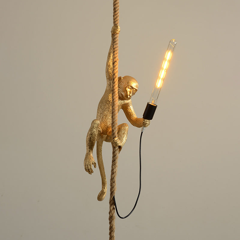 Lampe Suspendue Singe Avec Corde — vue 2